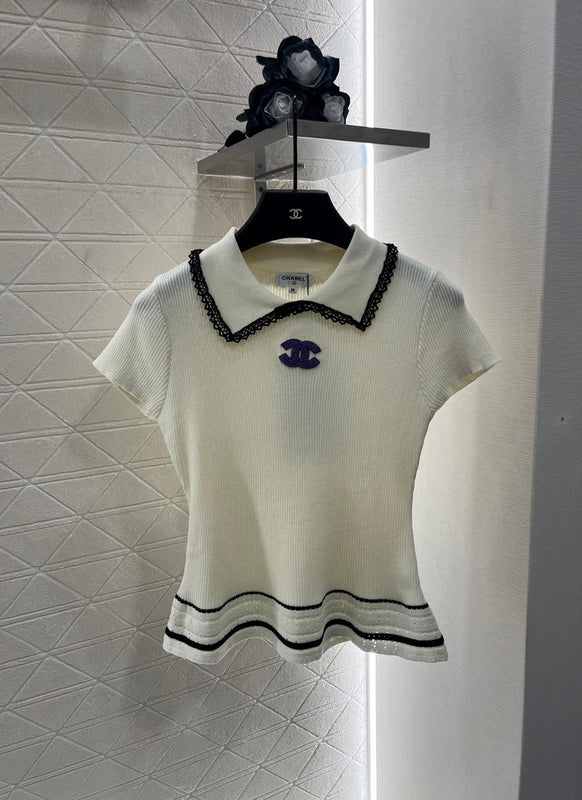 25 new product Hollow knitted short sleeves