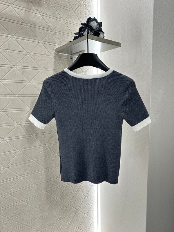 25 new product Embroidered knitted short sleeves