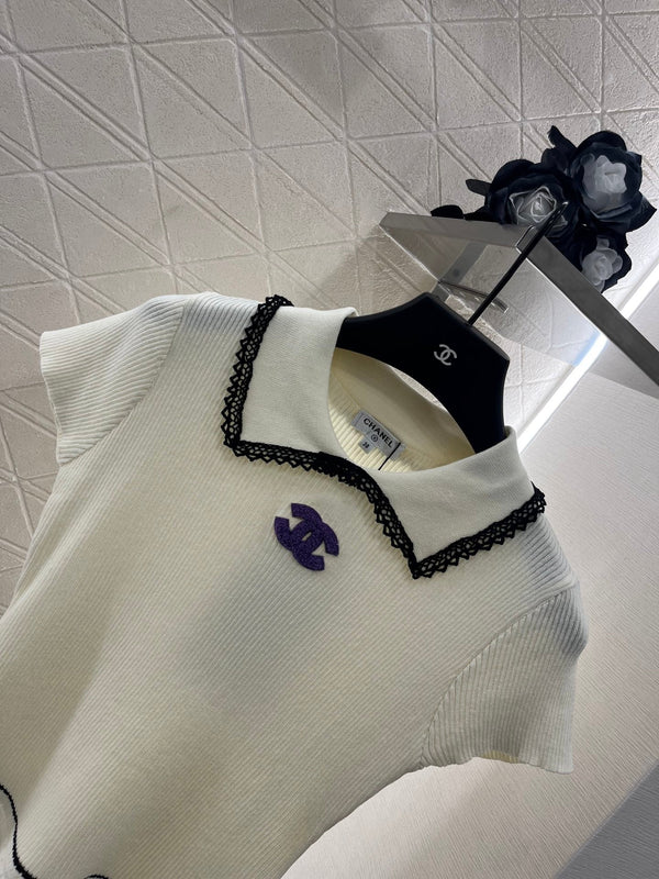 25 new product Hollow knitted short sleeves