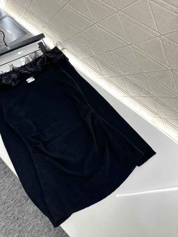 25 New Arrival Knitted Long-Sleeved Skirt Set