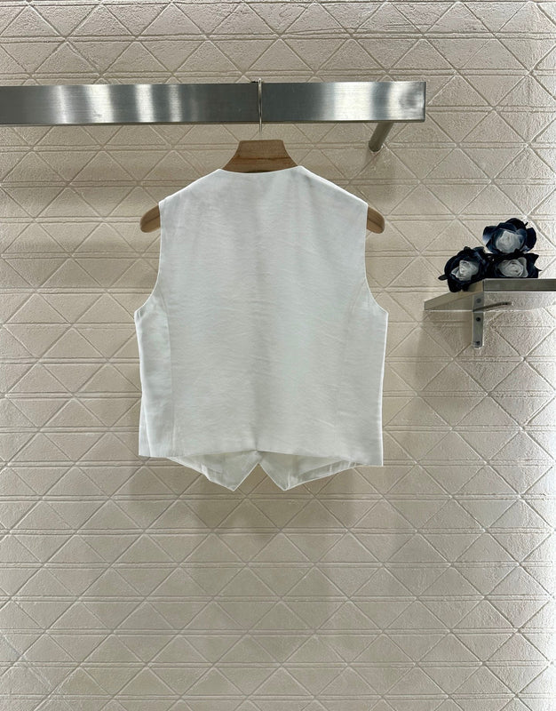 2025 new product Double C vest shorts set