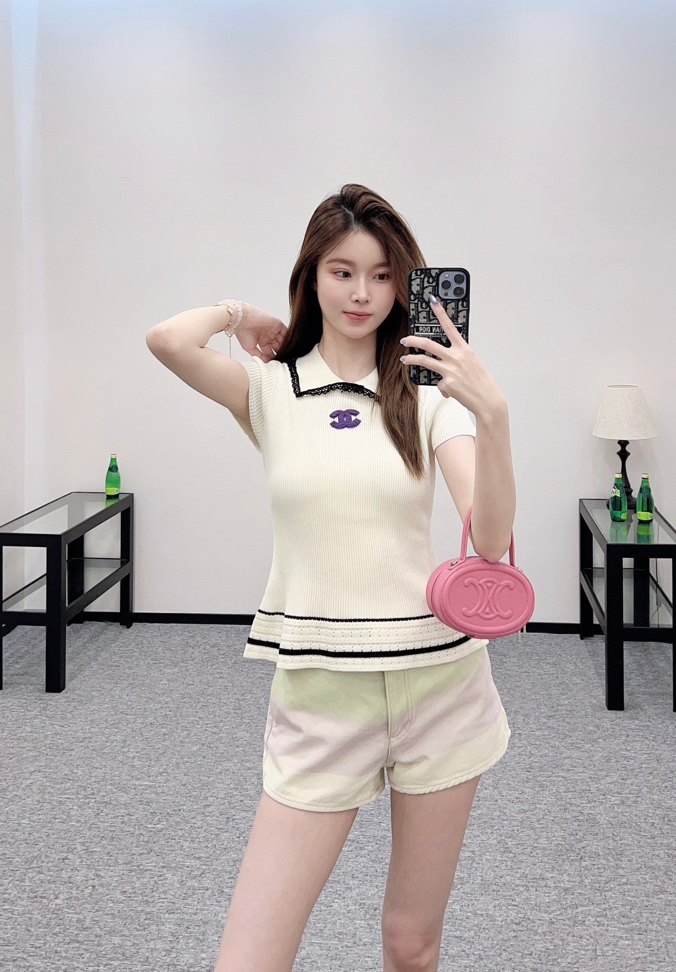 25 new product Hollow knitted short sleeves