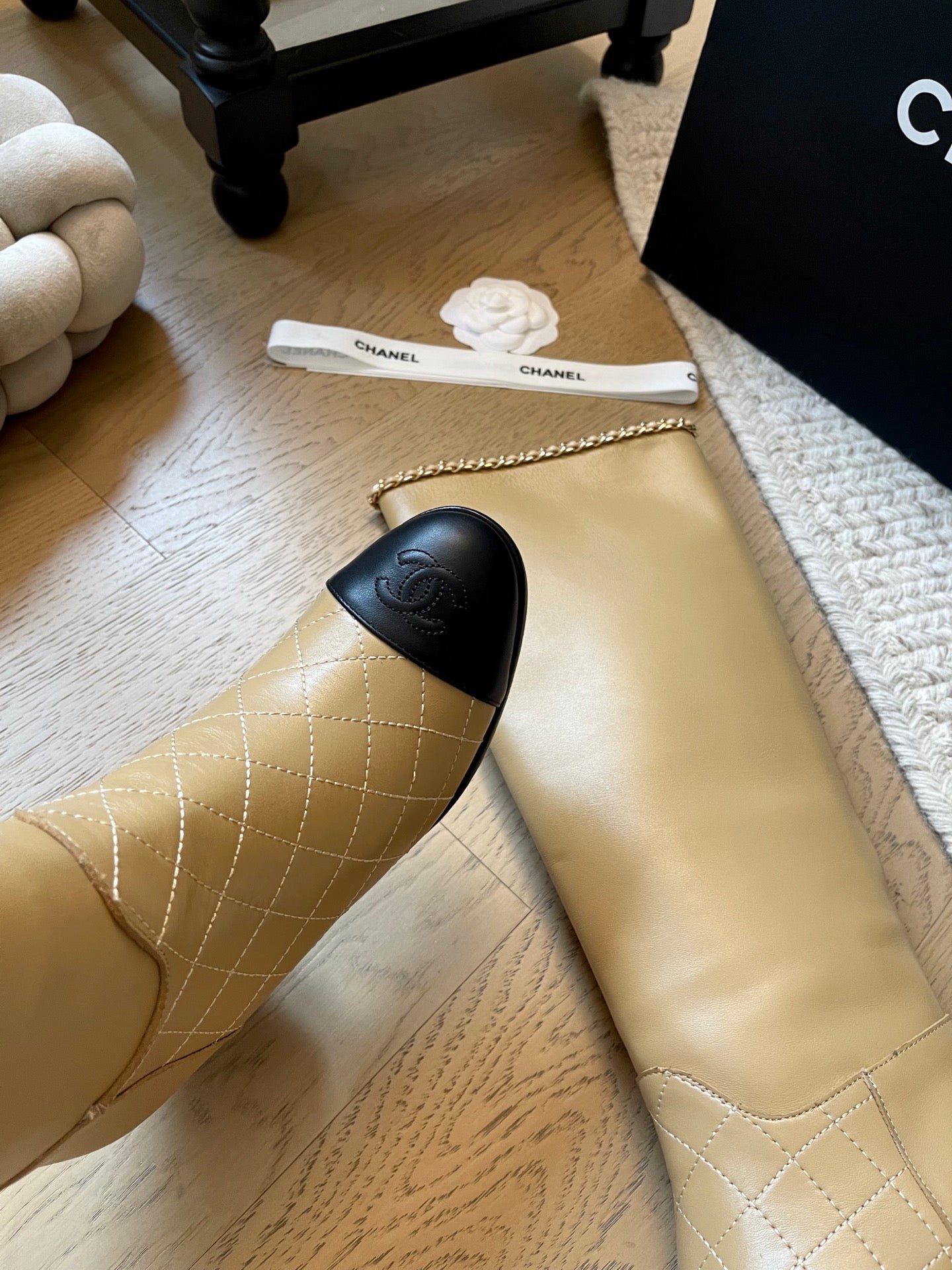 leather chunky heel boots
