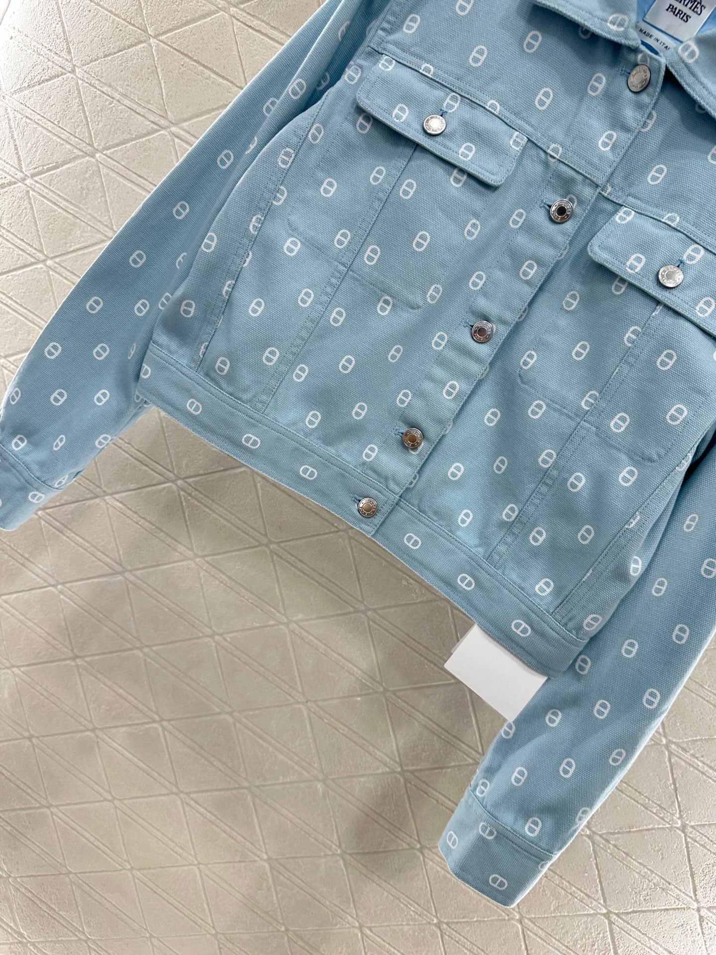 Printed denim jacket