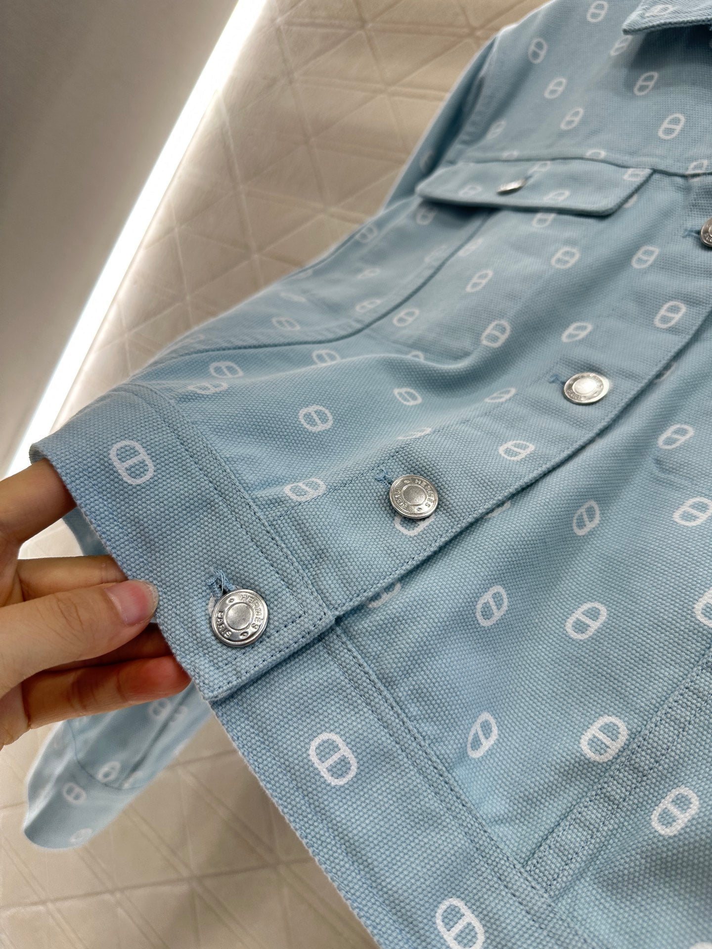 Printed denim jacket