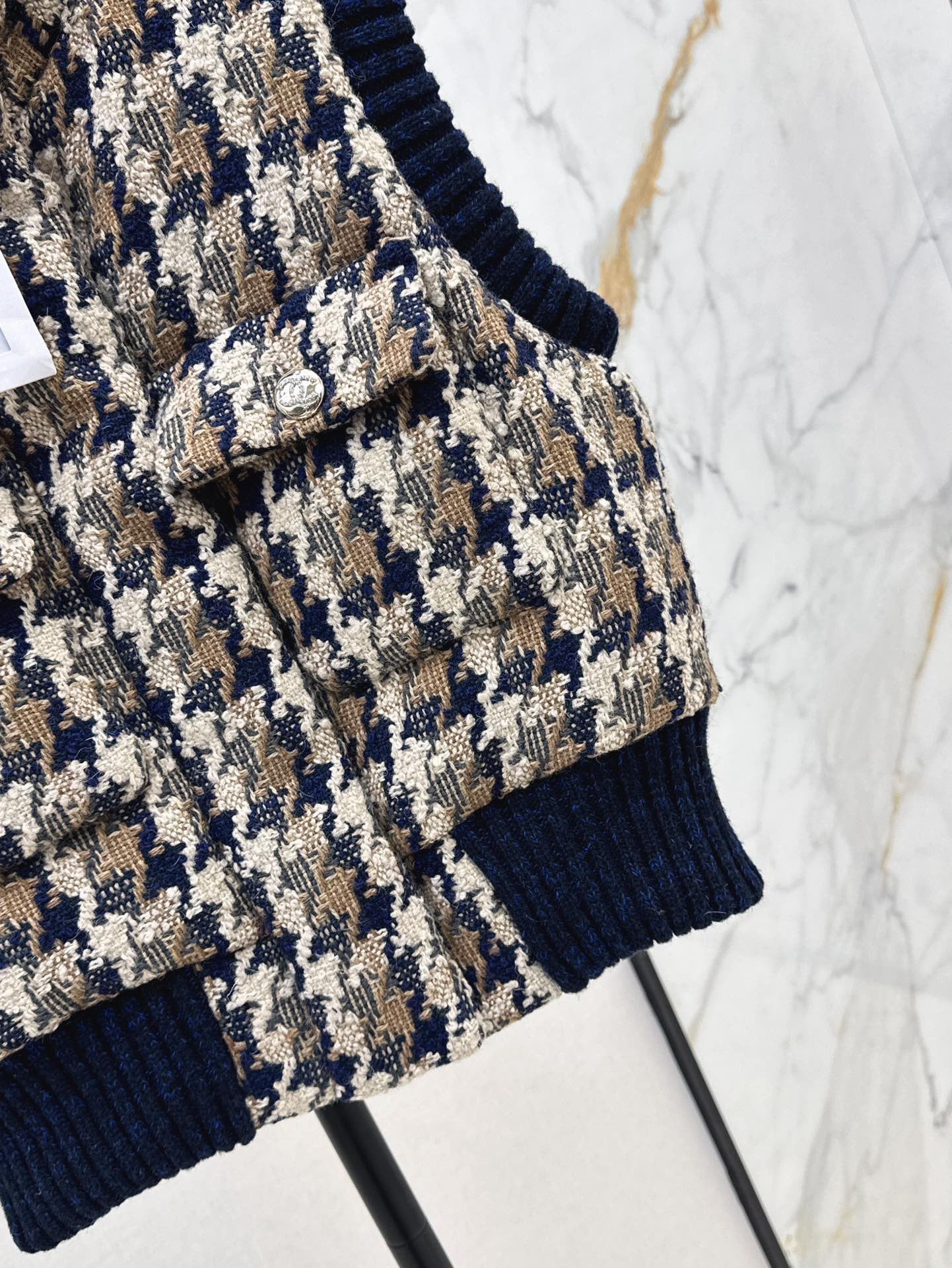 Ski Tweed Plaid Down Vest