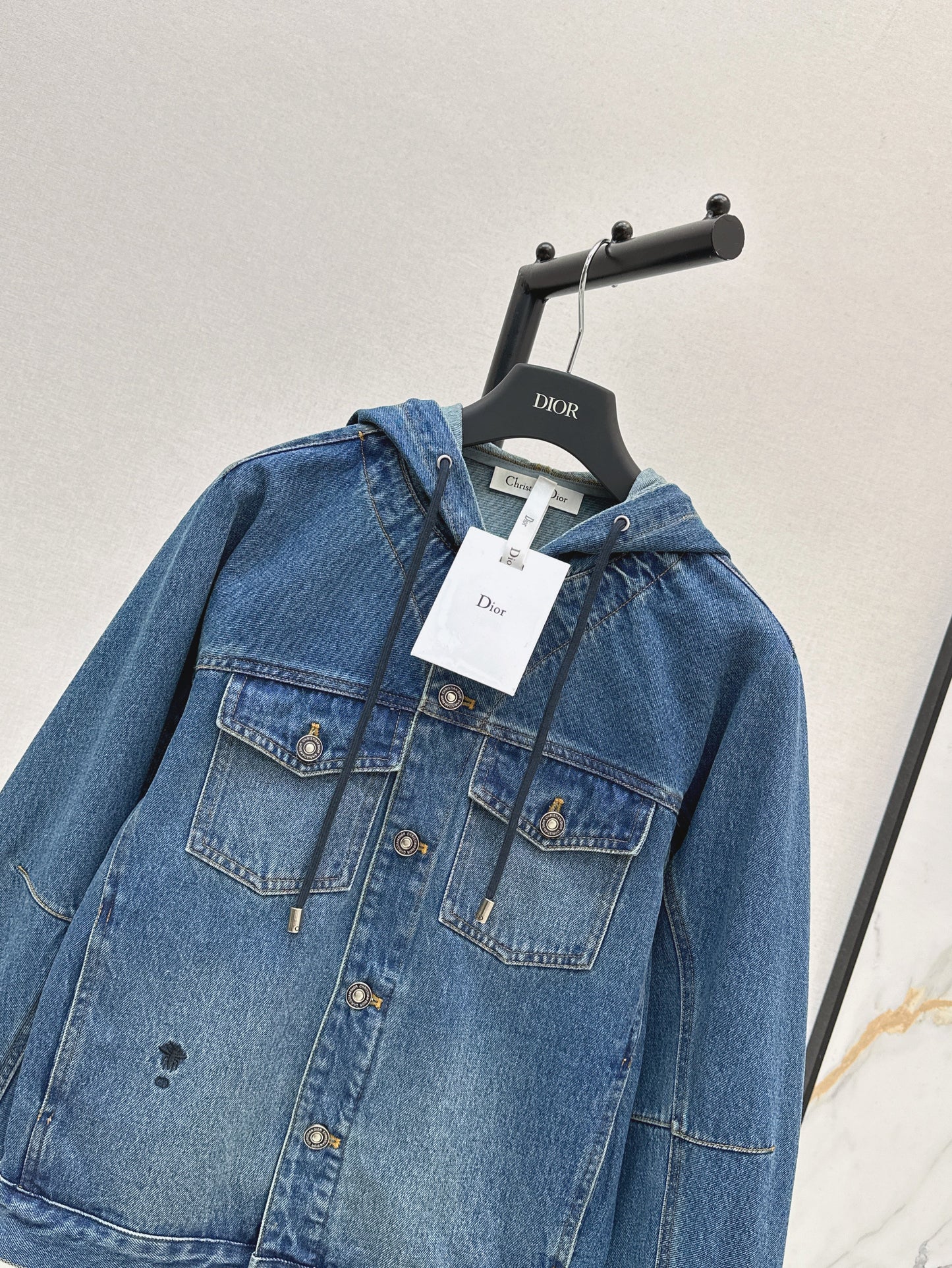 Hooded denim jacket