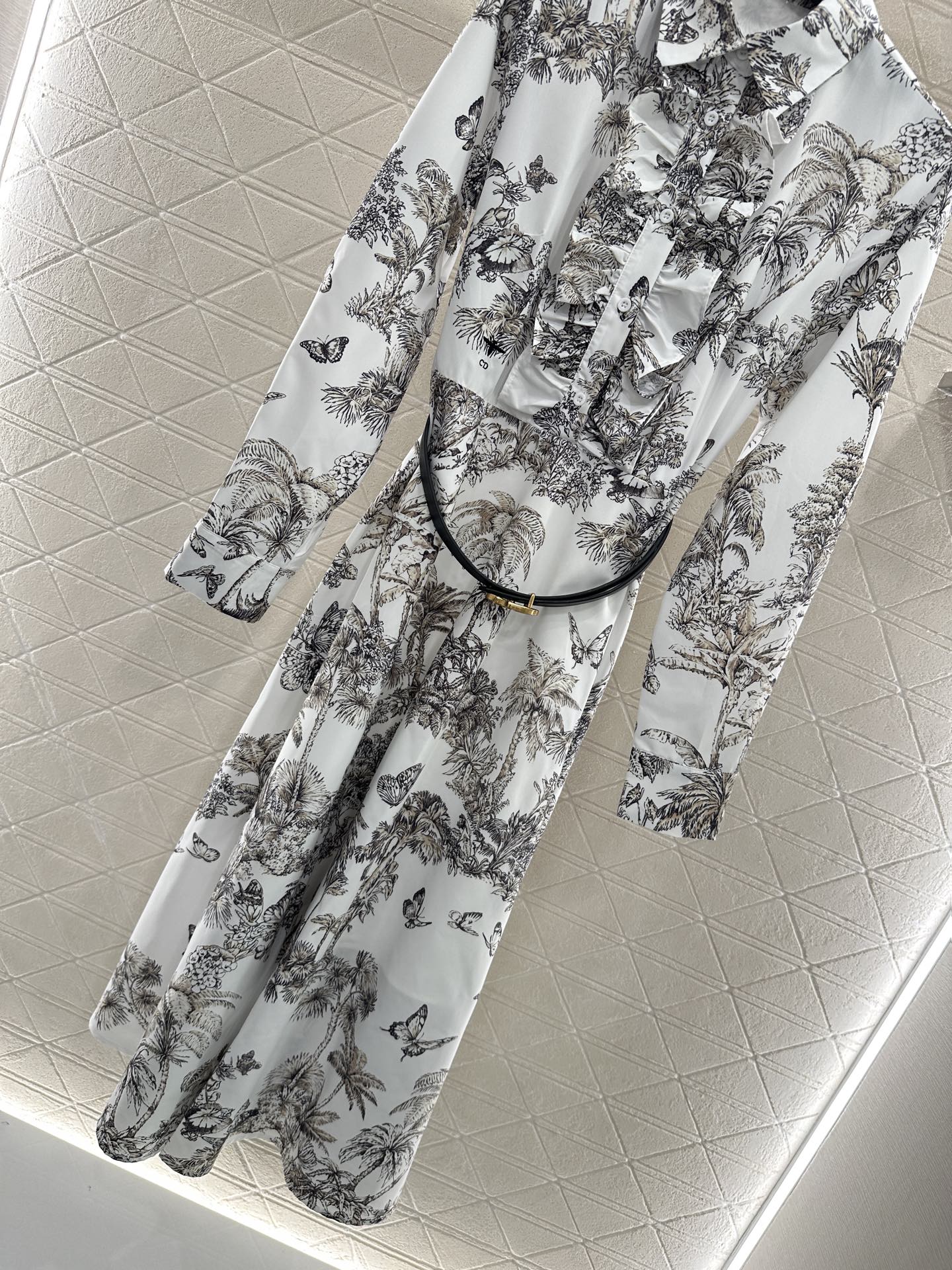 25fw Printed belt dress