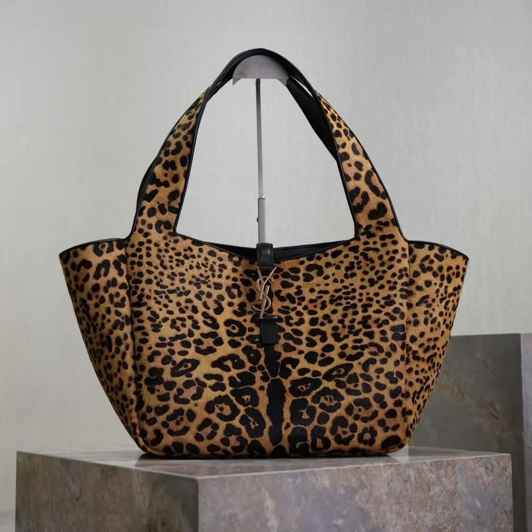 Modern Vintage Leopard Print Hobo Bag