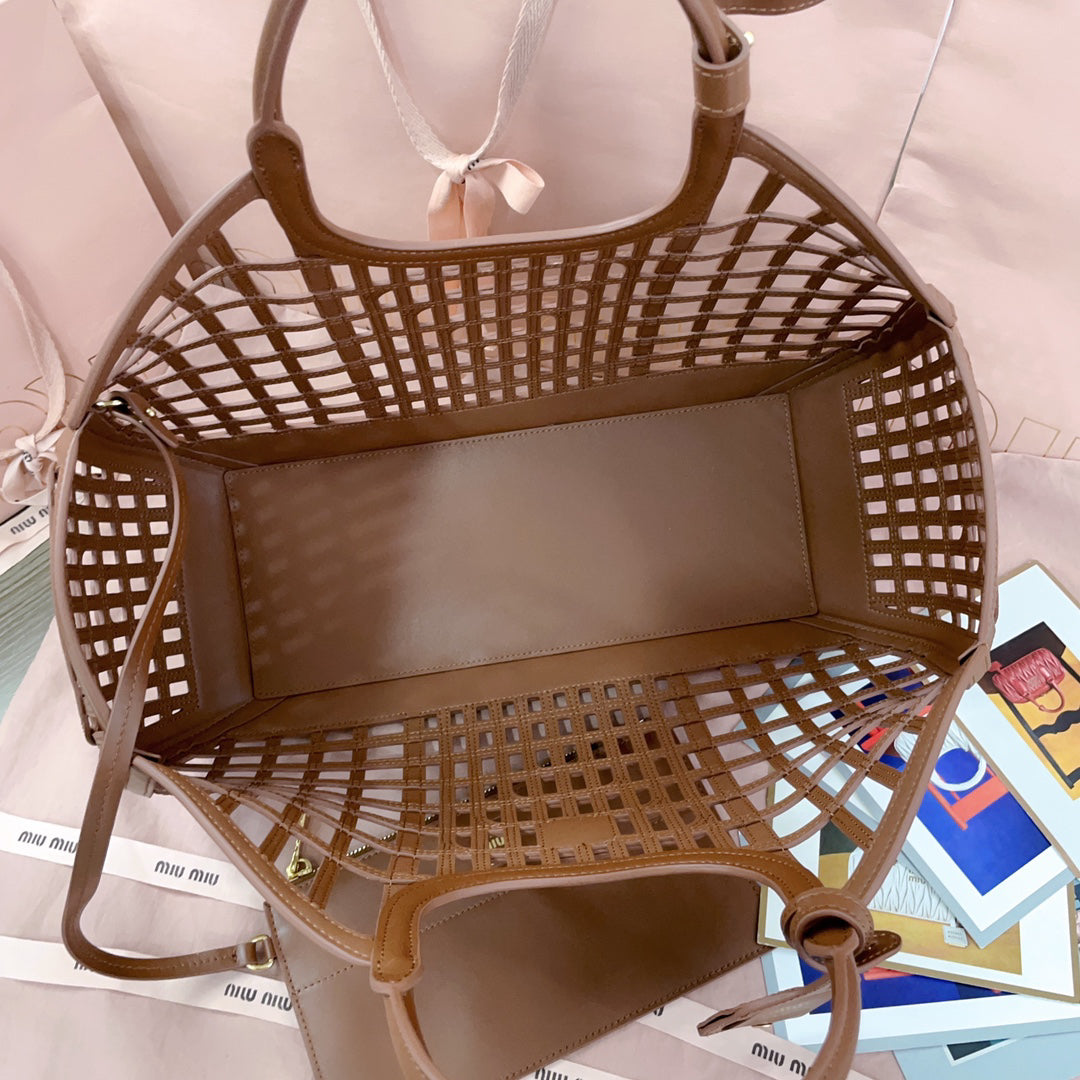 M 25 New Product Vegetable Basket Sea Salt White Soft Naa Leather Handbag 5BA294