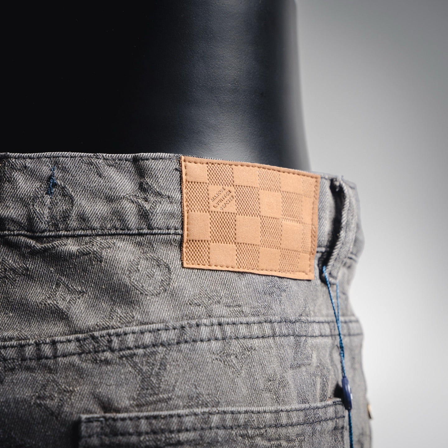 25FW Allover Monogram Gray Jacquard Denim Jacket