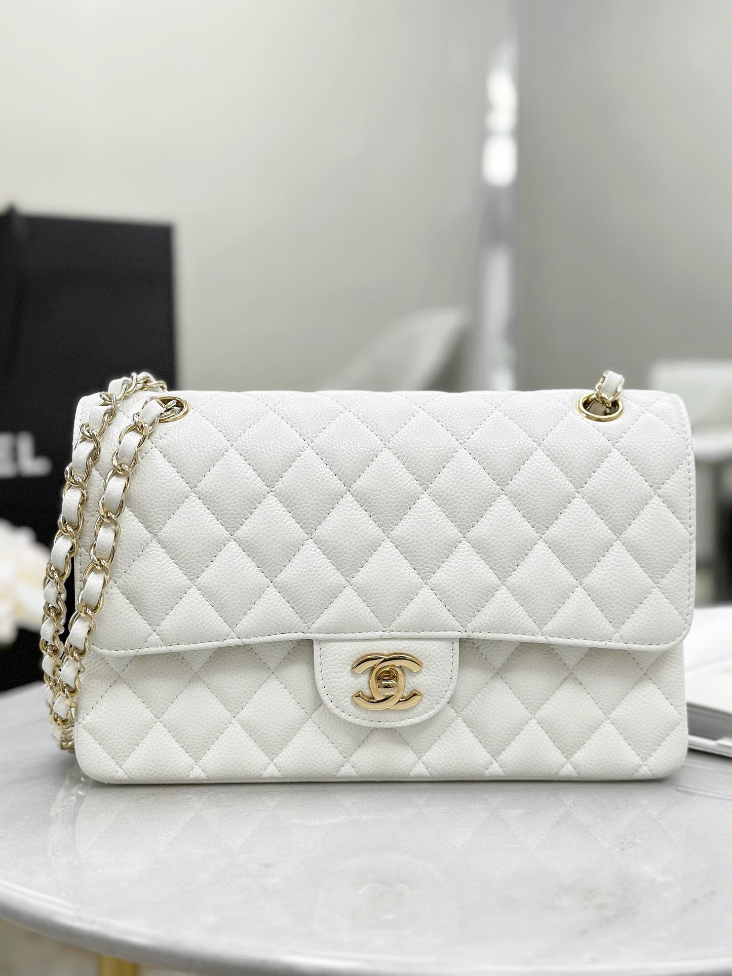 ππππ¦ White Ball Gold--lambskin