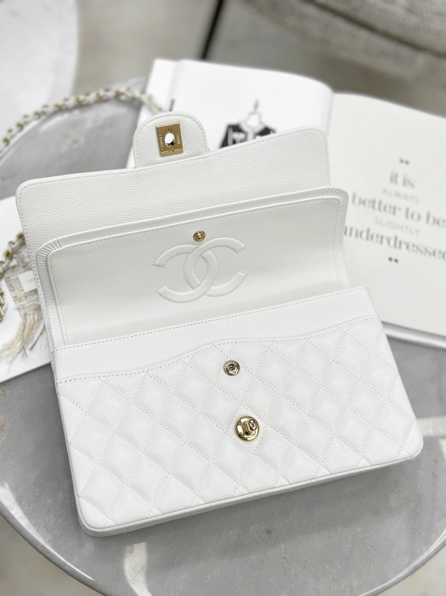 ππππ¦ White Ball Gold--lambskin