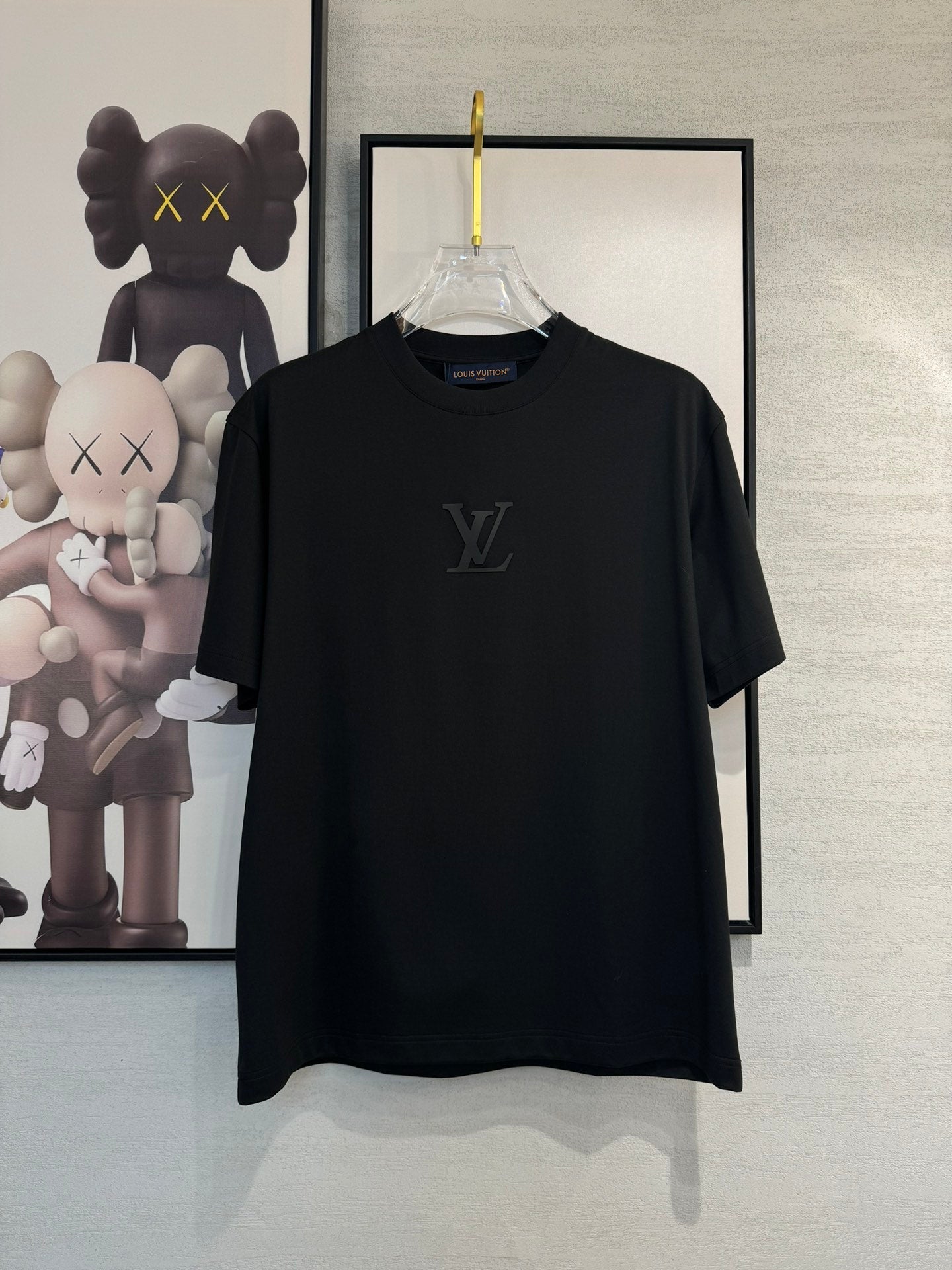 25ss front and rear logo 3D laminated short sleeved shirt
