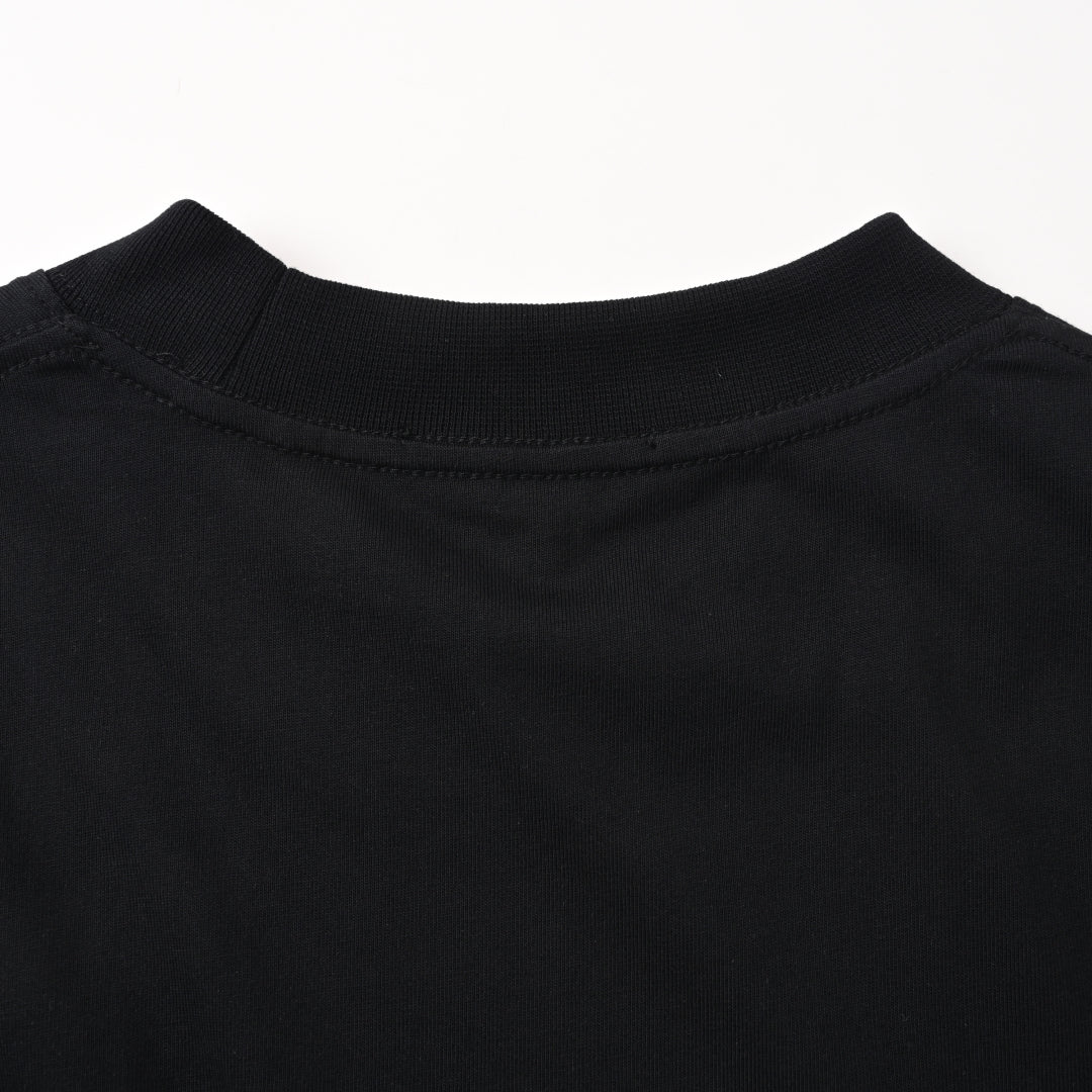 25ss Large logo pocket splash embroidery short-sleeved T-shirt