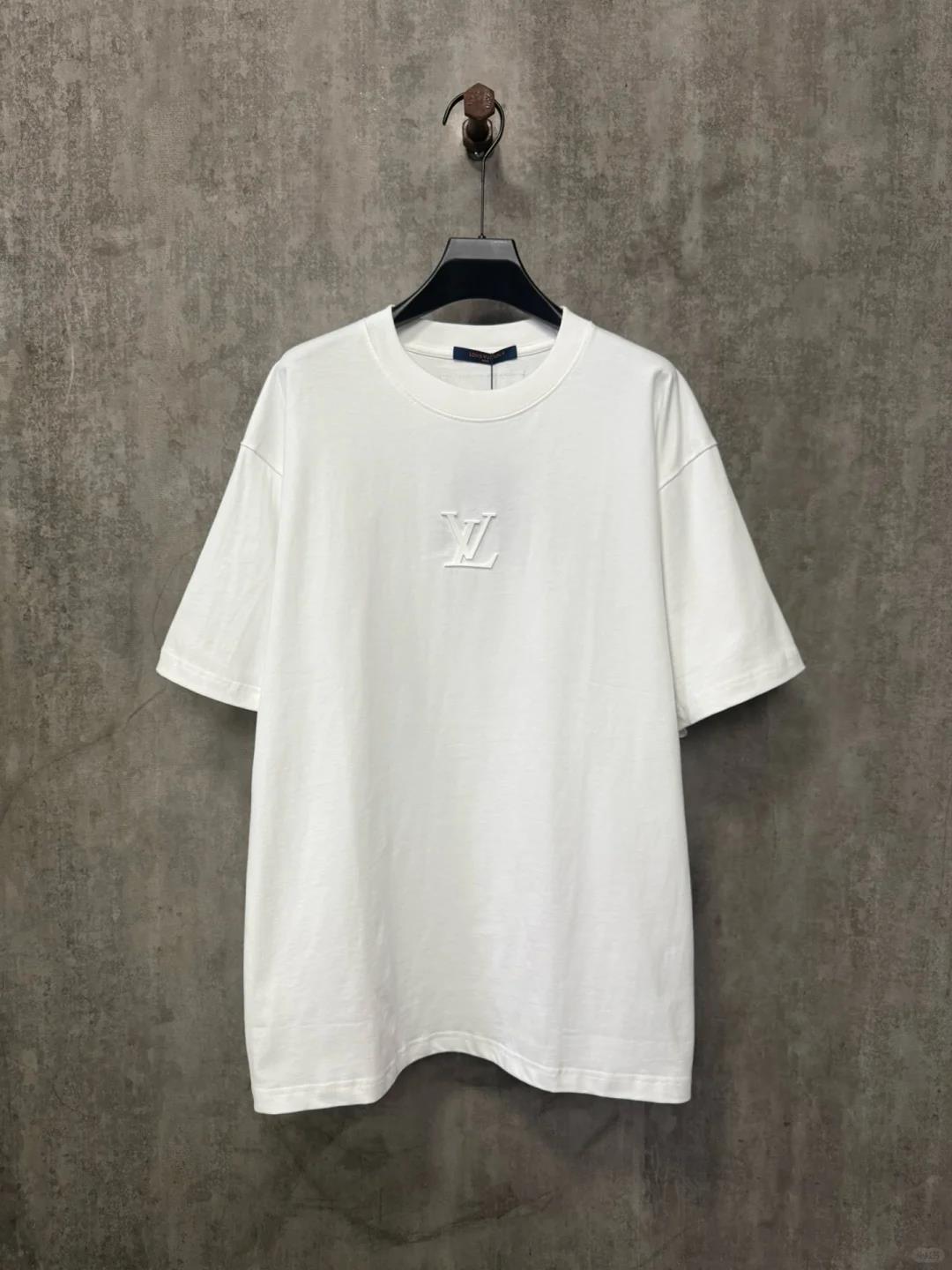 25ss front and rear logo 3D laminated short sleeved shirt