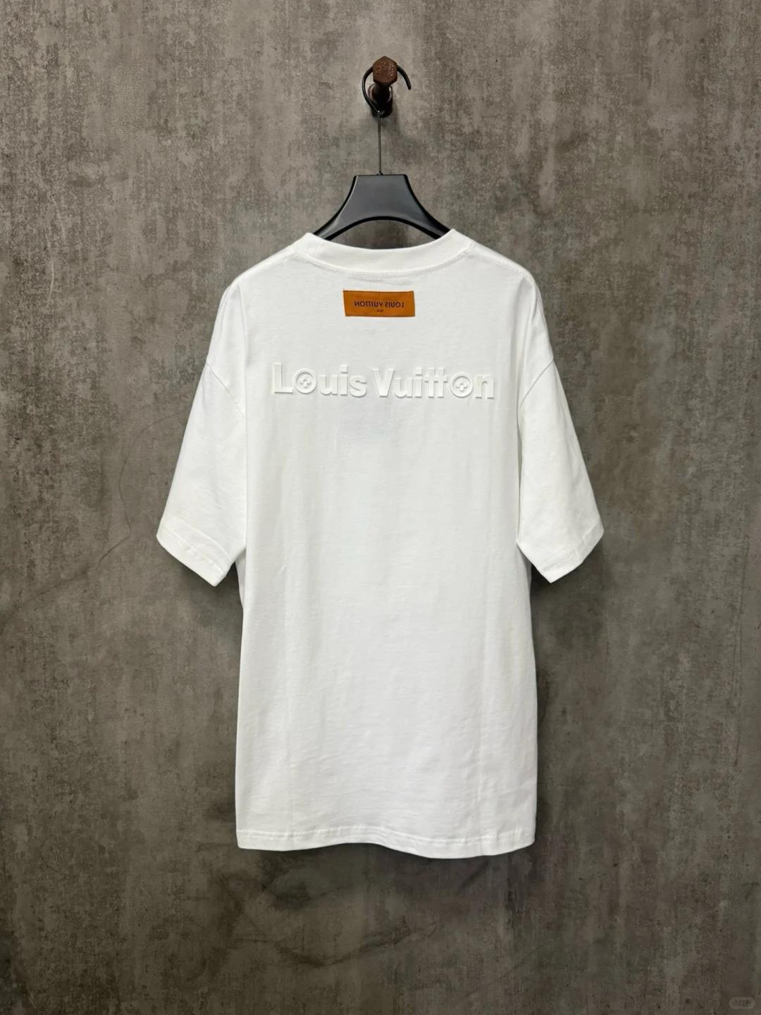 25ss front and rear logo 3D laminated short sleeved shirt
