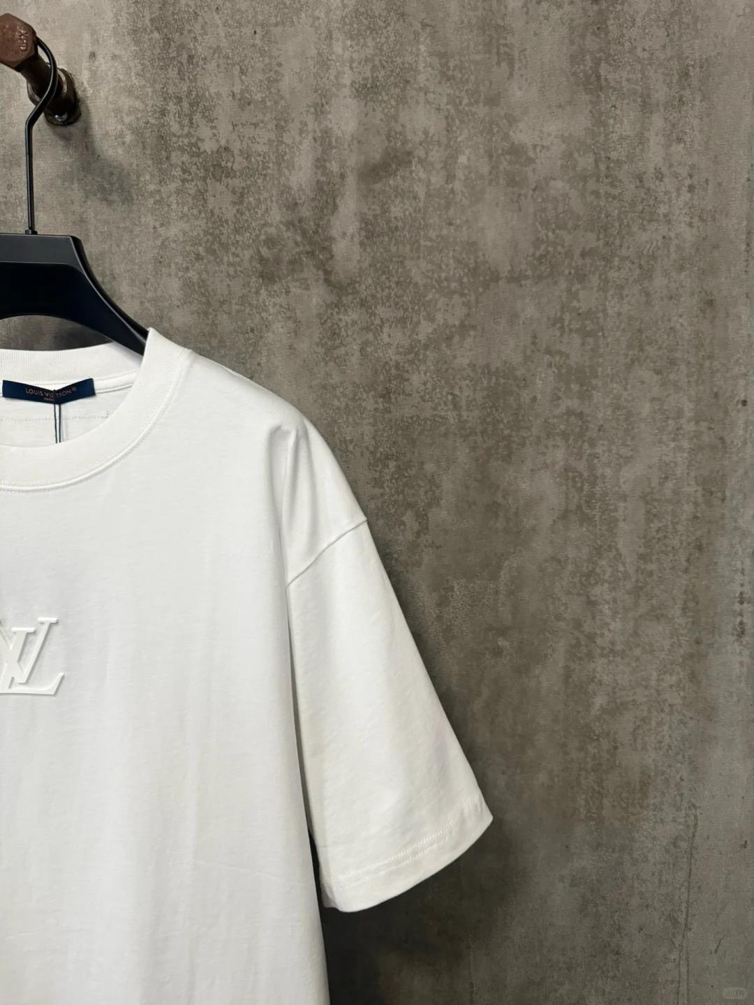 25ss front and rear logo 3D laminated short sleeved shirt