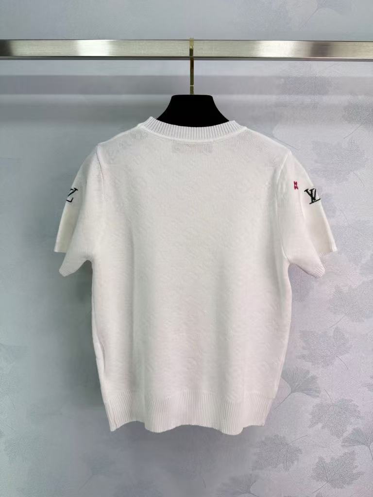 25SS Knitted round neck short sleeved shirt)