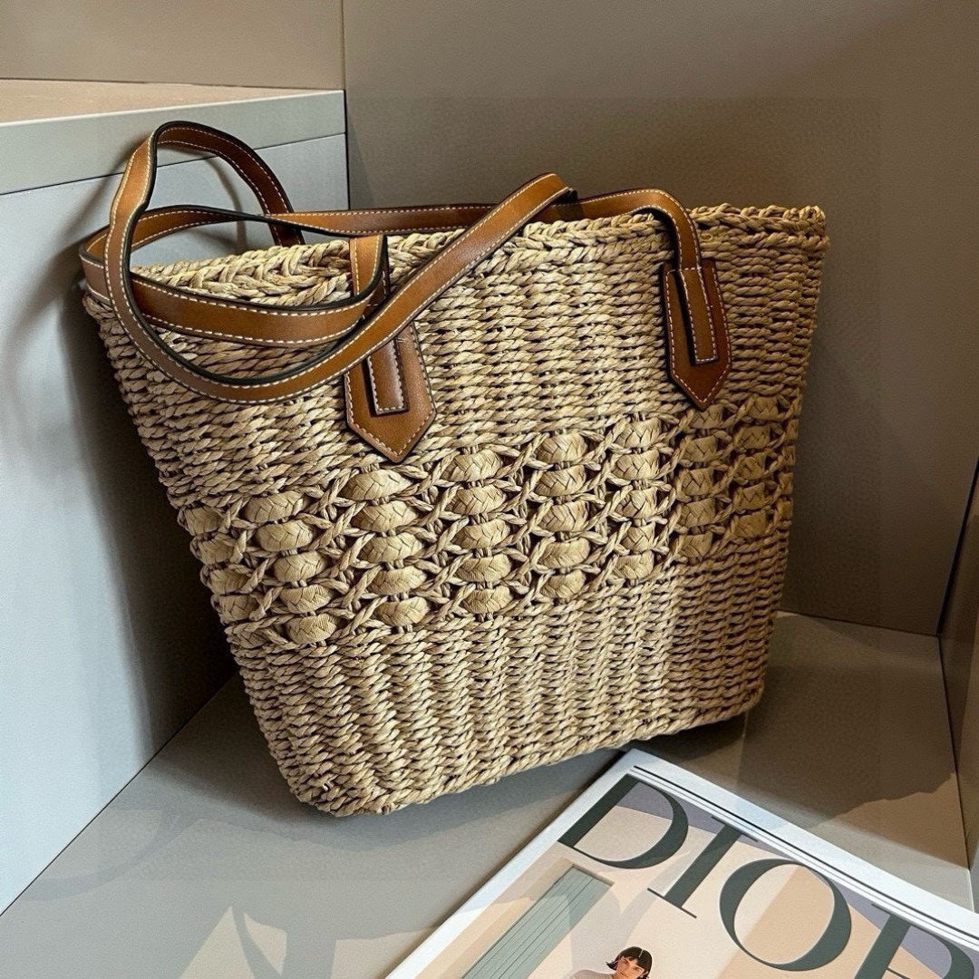 25 New Summer Raffia Hand-woven Bags