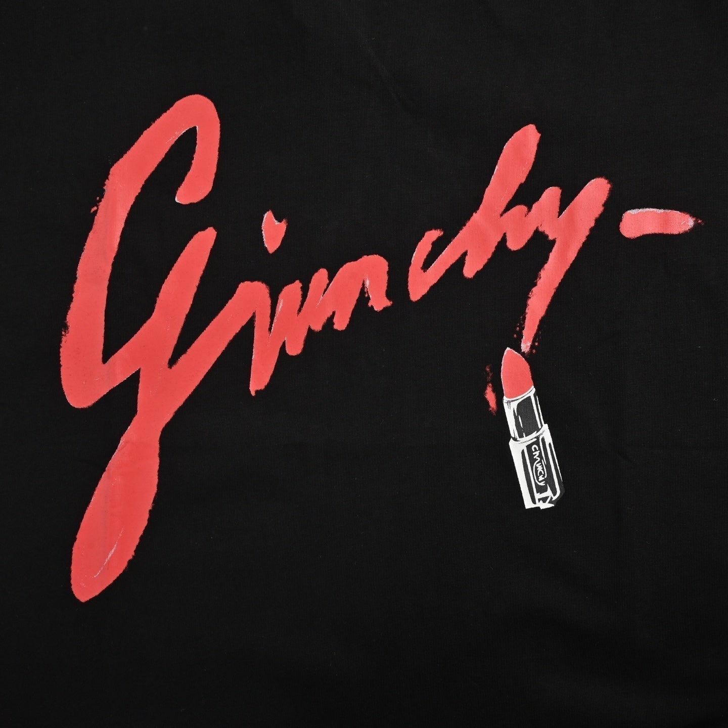 Limited lipstick letter print short sleeves