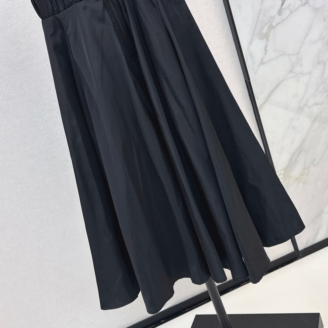 Edgy Contrast-Panel Sleeveless Dress
