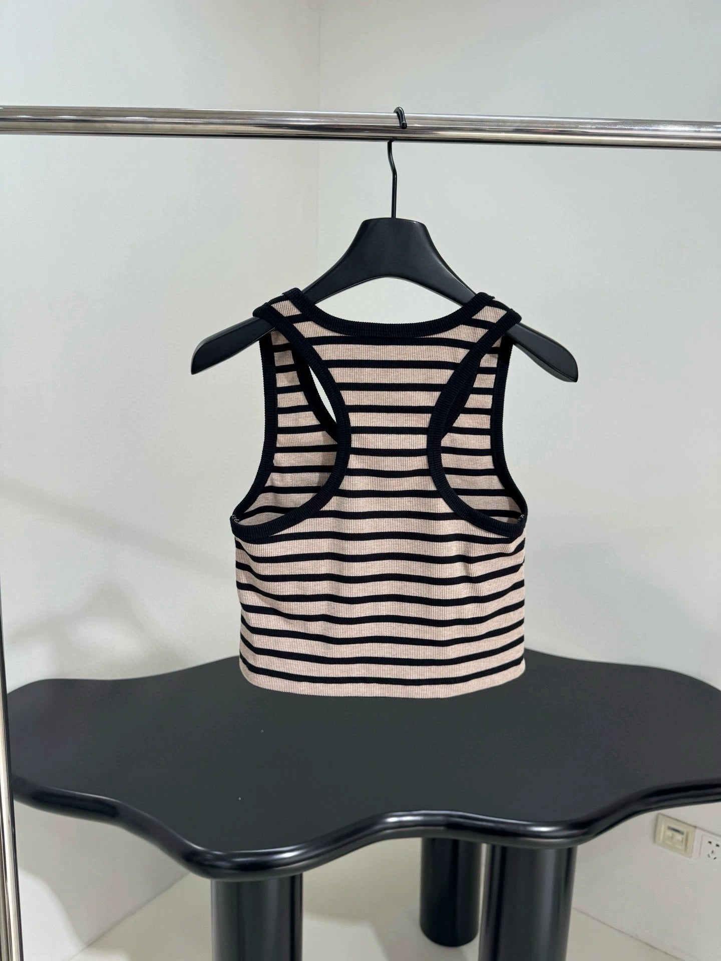 25SS New Wool Blended Striped Vest