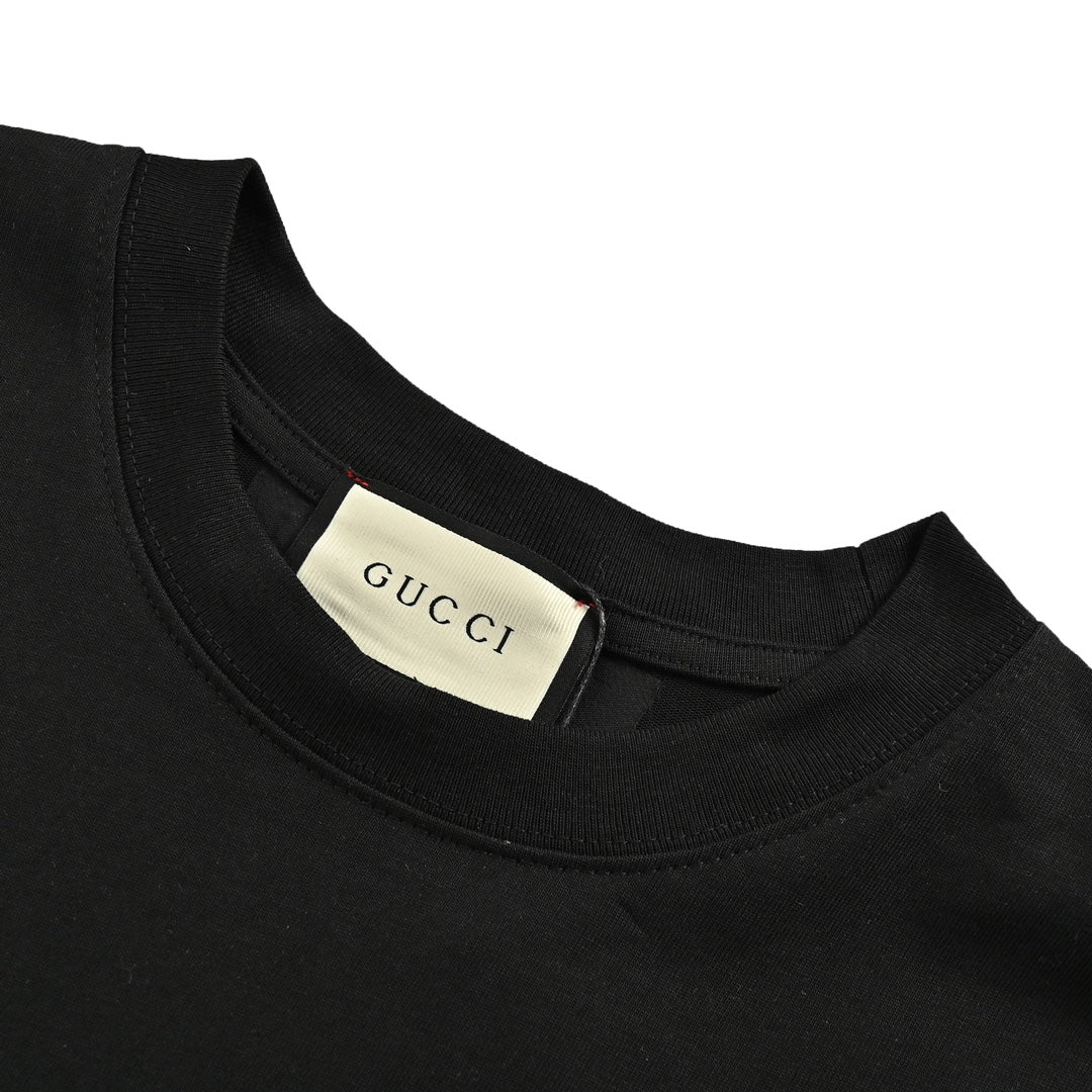 25ss Double G gold logo embroidered short sleeves