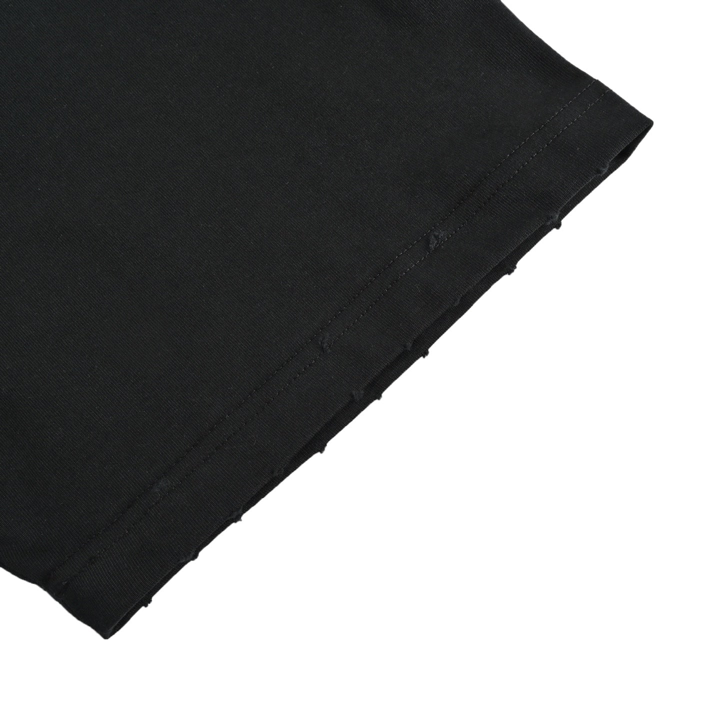 logo dissolving frayed short sleeves
