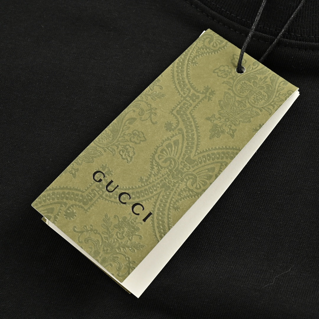 25ss Double G gold logo embroidered short sleeves