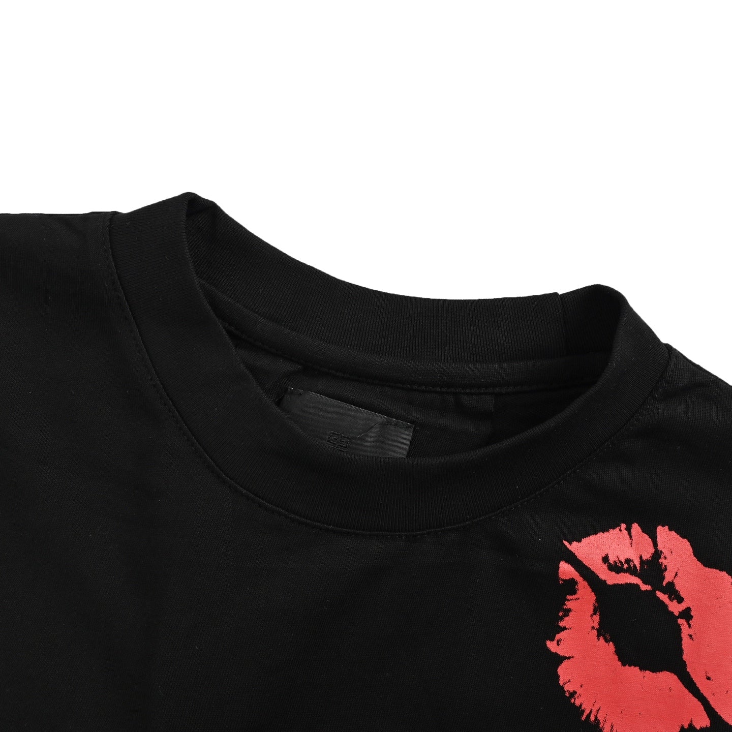 Limited lipstick letter print short sleeves