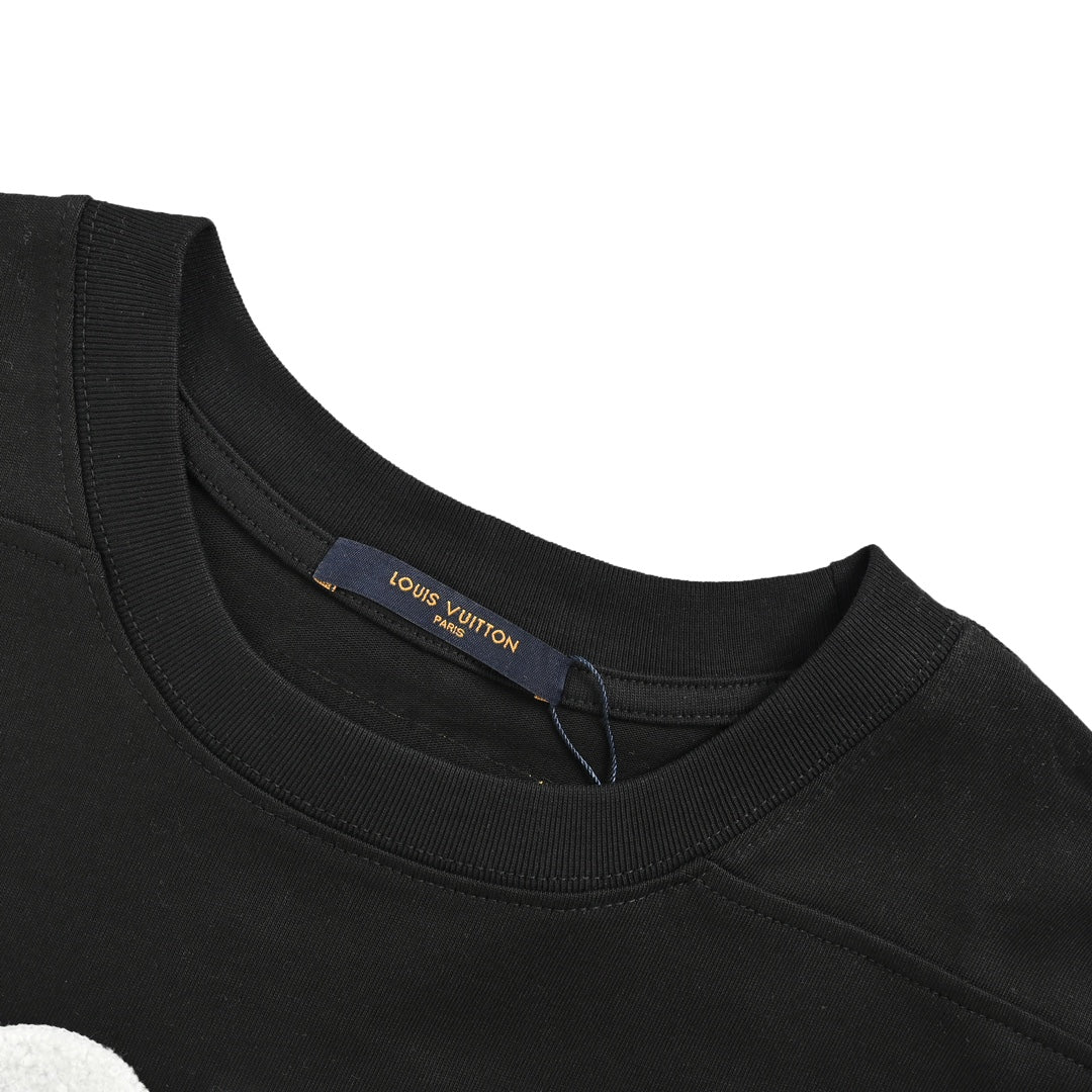 Towel embroidered letter short sleeves