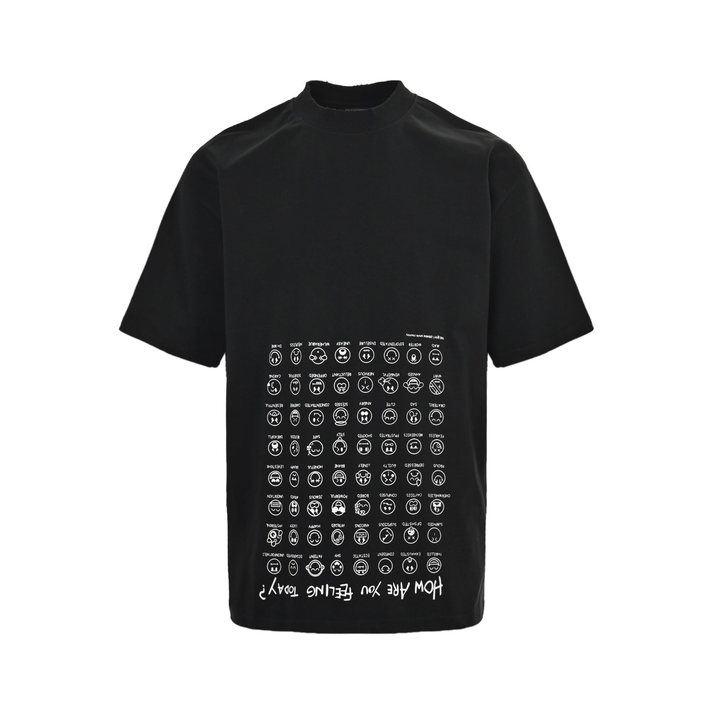 emoticon print short sleeves