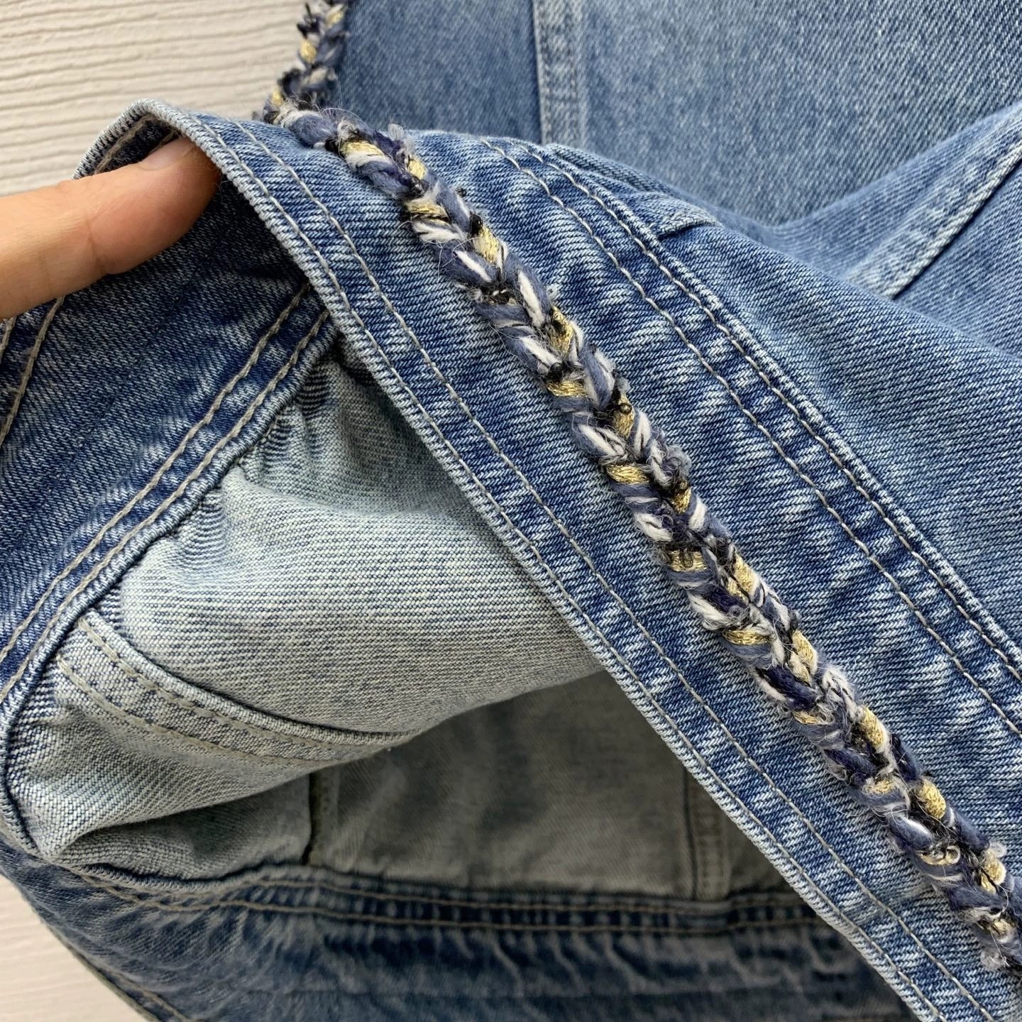 25 new denim twist braided suit