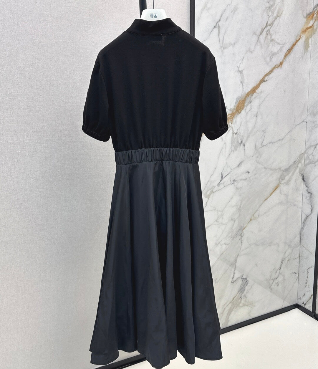 Edgy Contrast-Panel Sleeveless Dress