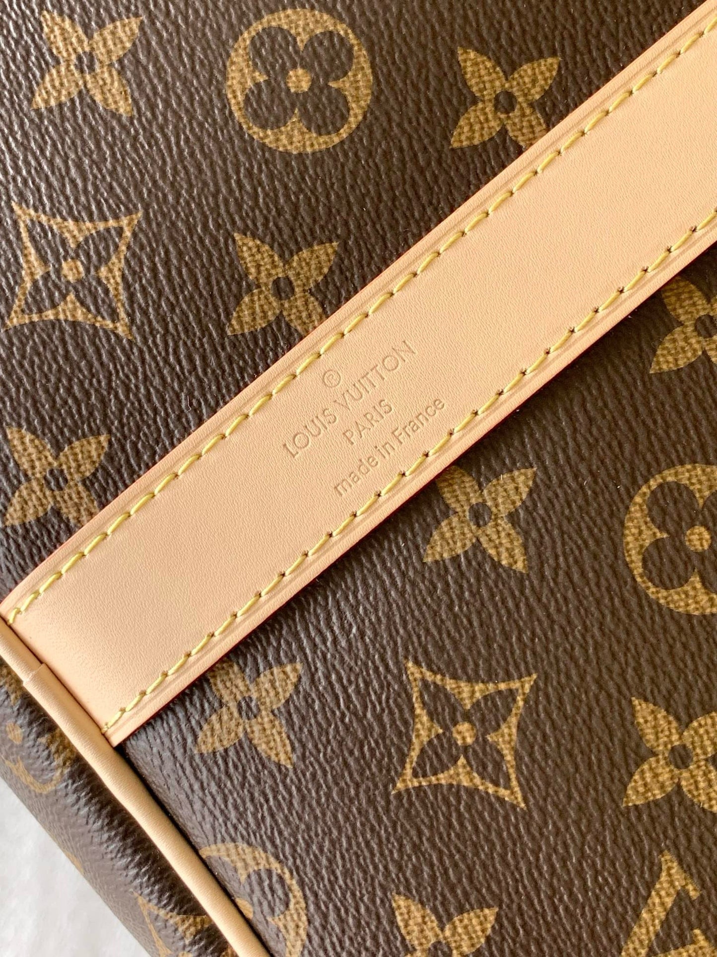 Keepall Bandouliere 55 Monogram Canvas Brown Gold Hardware