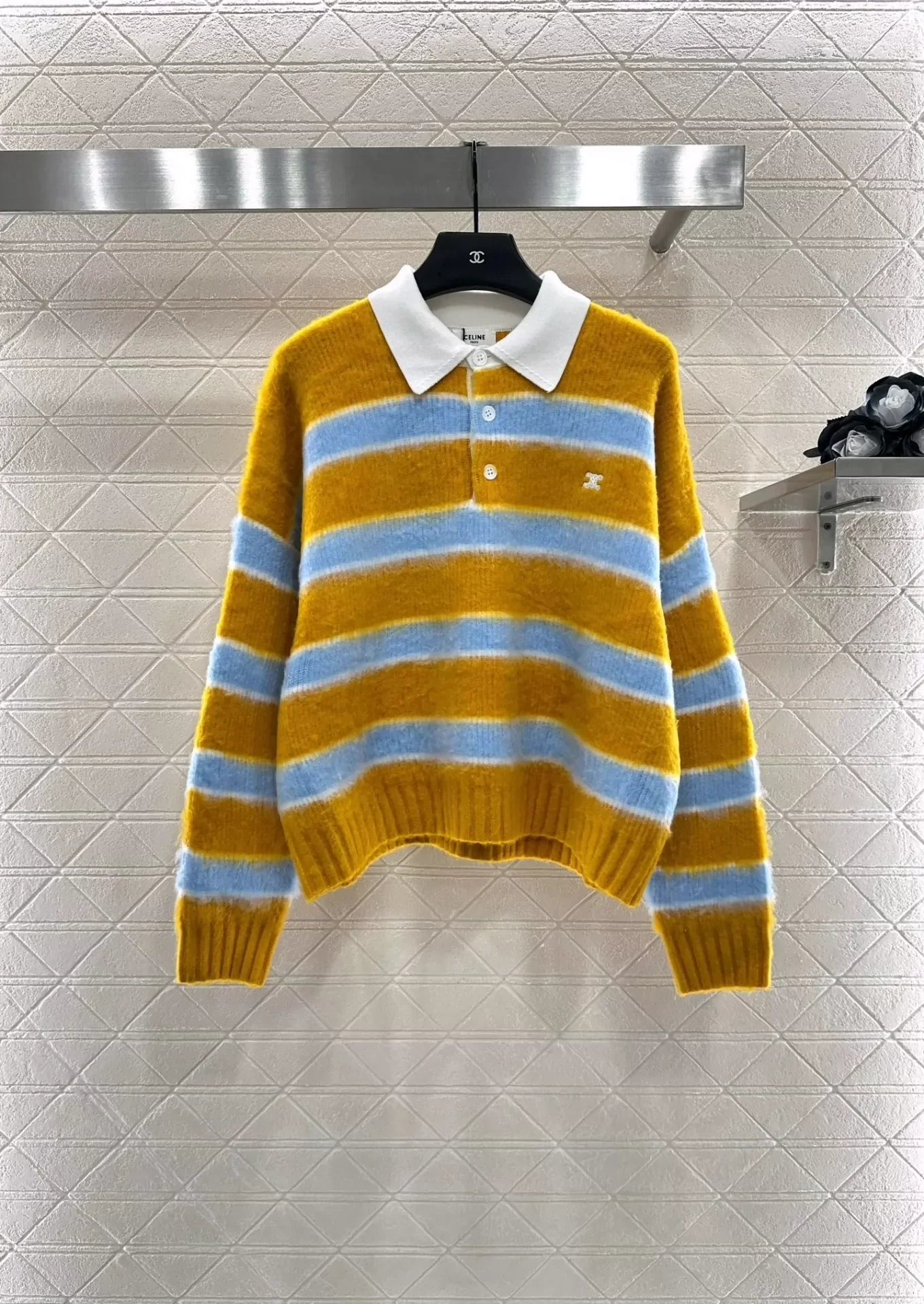 25fw New Striped Polo Sweater