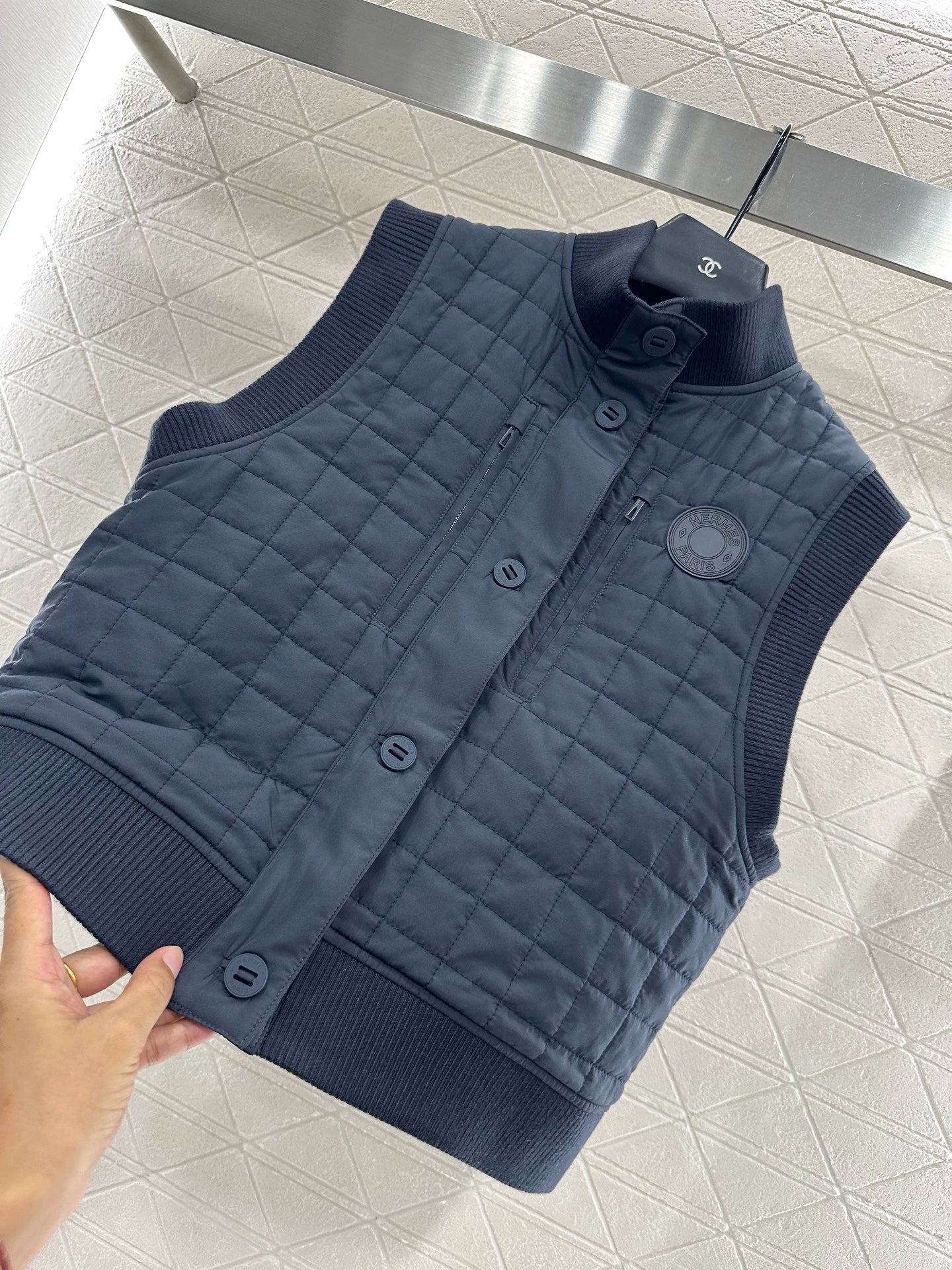 2025 Plaid down cotton jacket vest