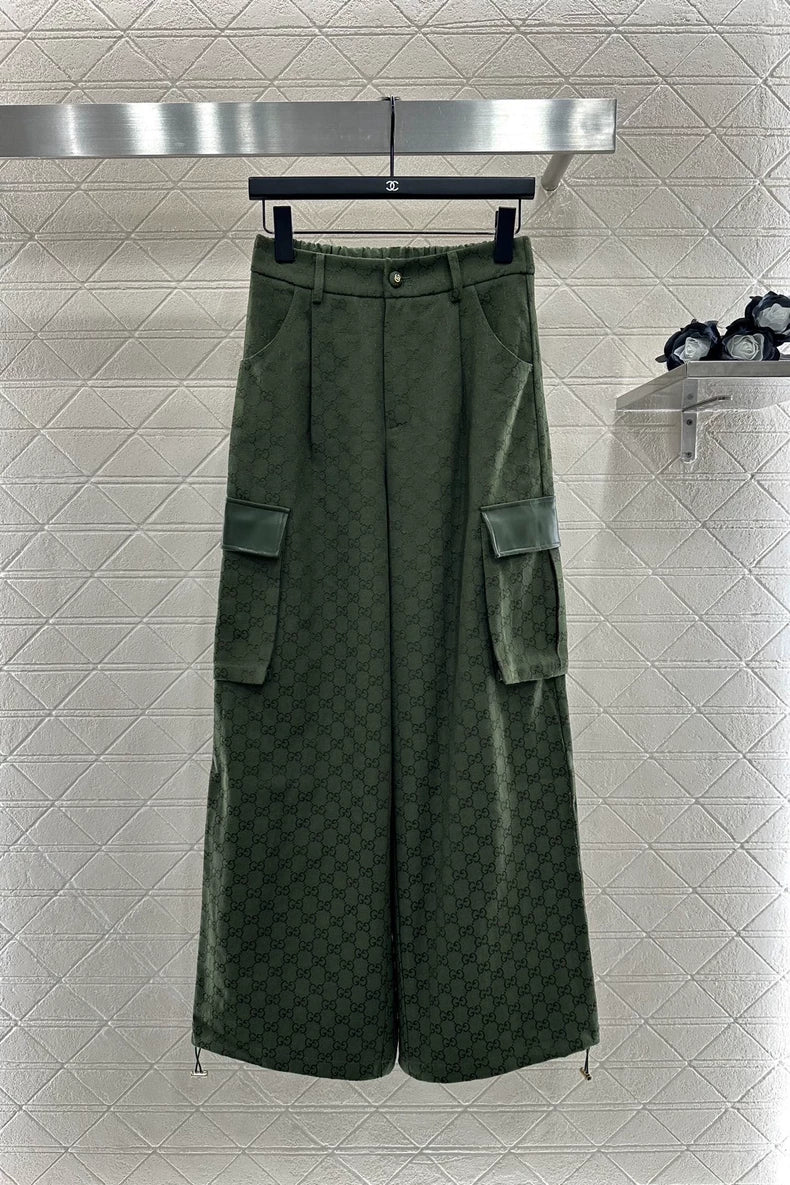25 Splicing jacquard shirt and pants set