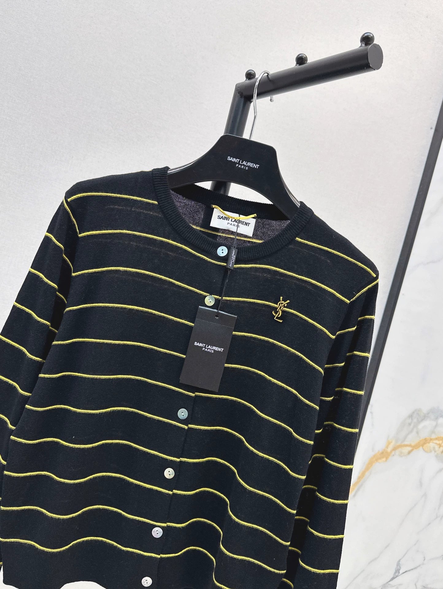 25fw Striped knitted cardigan