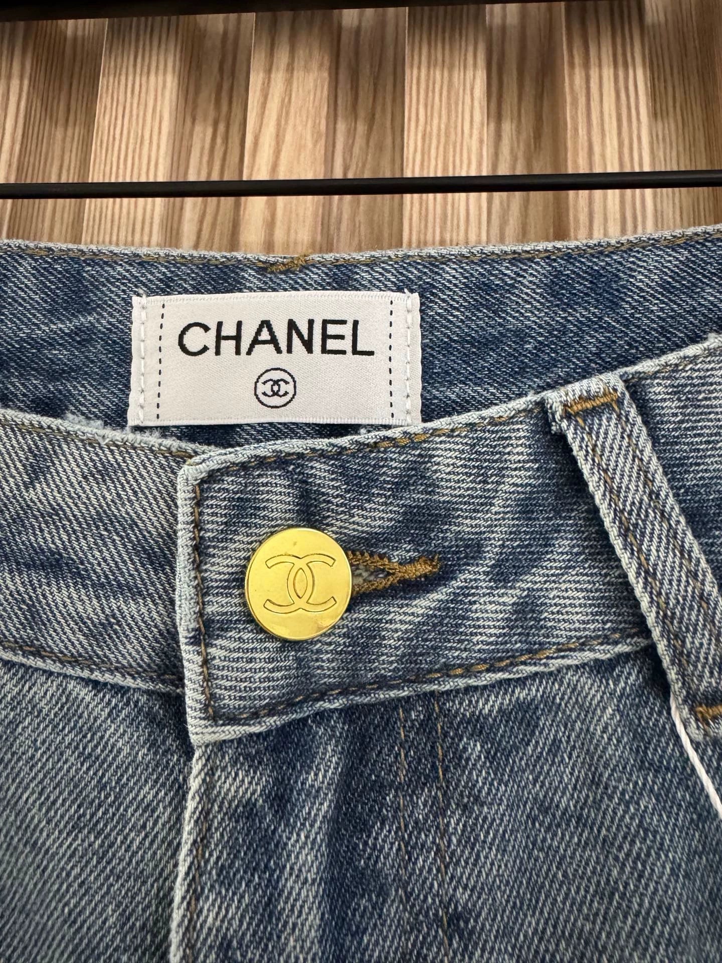25fw Printed high waisted jeans