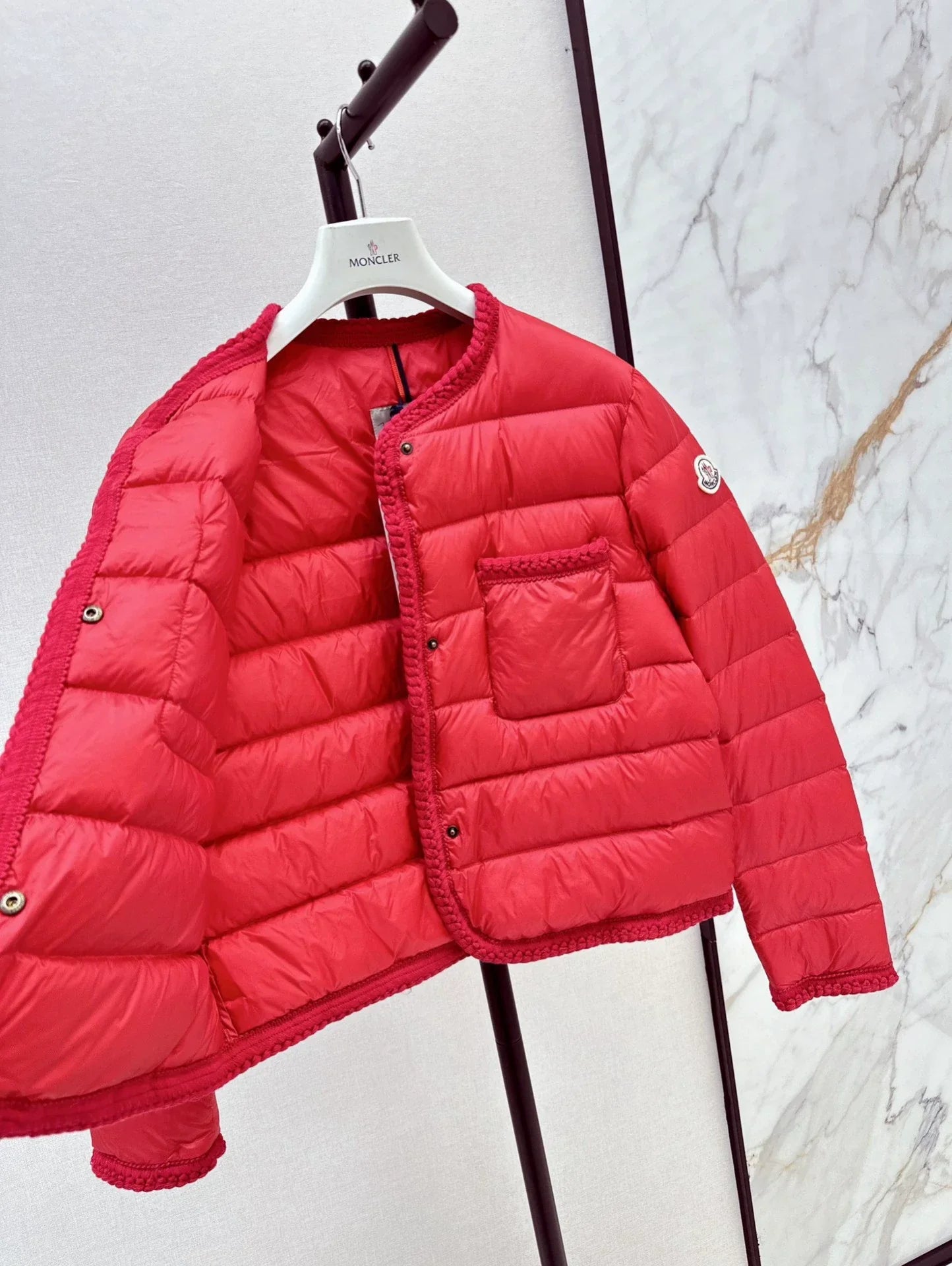 25fw Knitted and spliced down jacket
