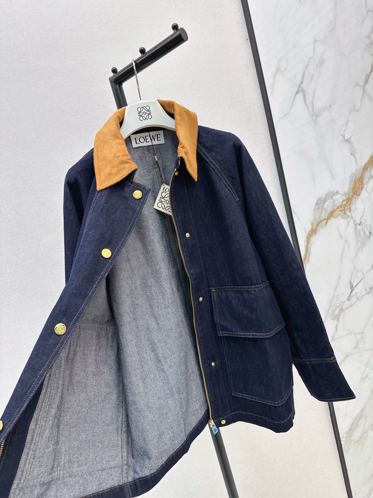 25fw Collar denim jacket