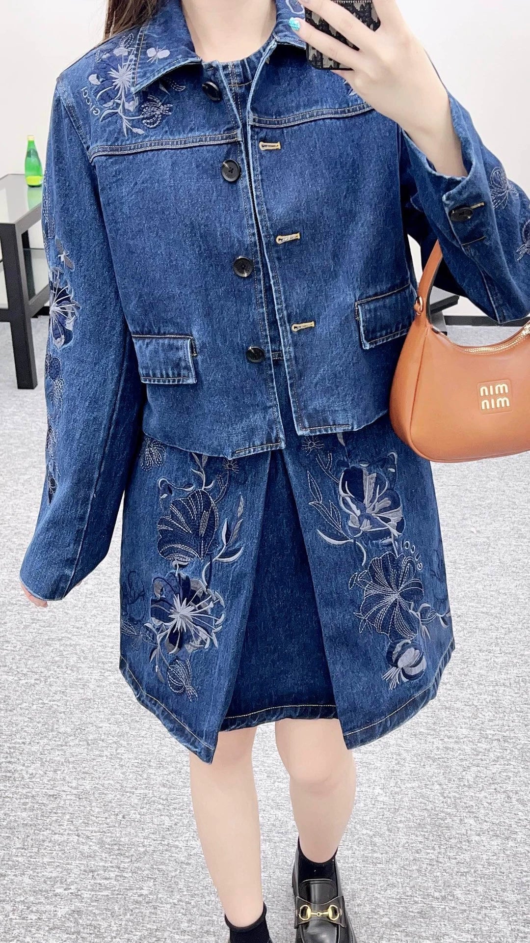 2025 Heavy industry embroidered denim jacket