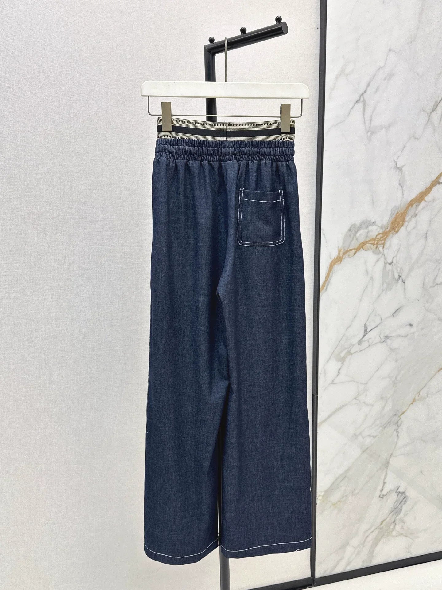 2025 Wide leg straight leg drawstring pants