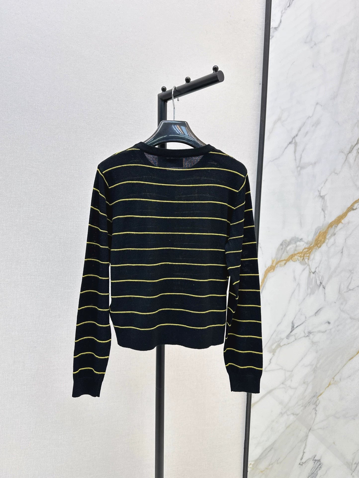 25fw Striped knitted cardigan