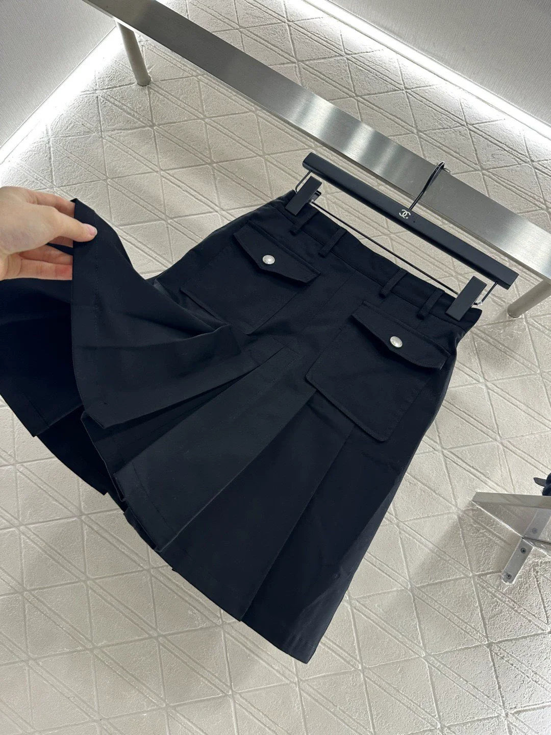 25fw High waisted pleated skirt