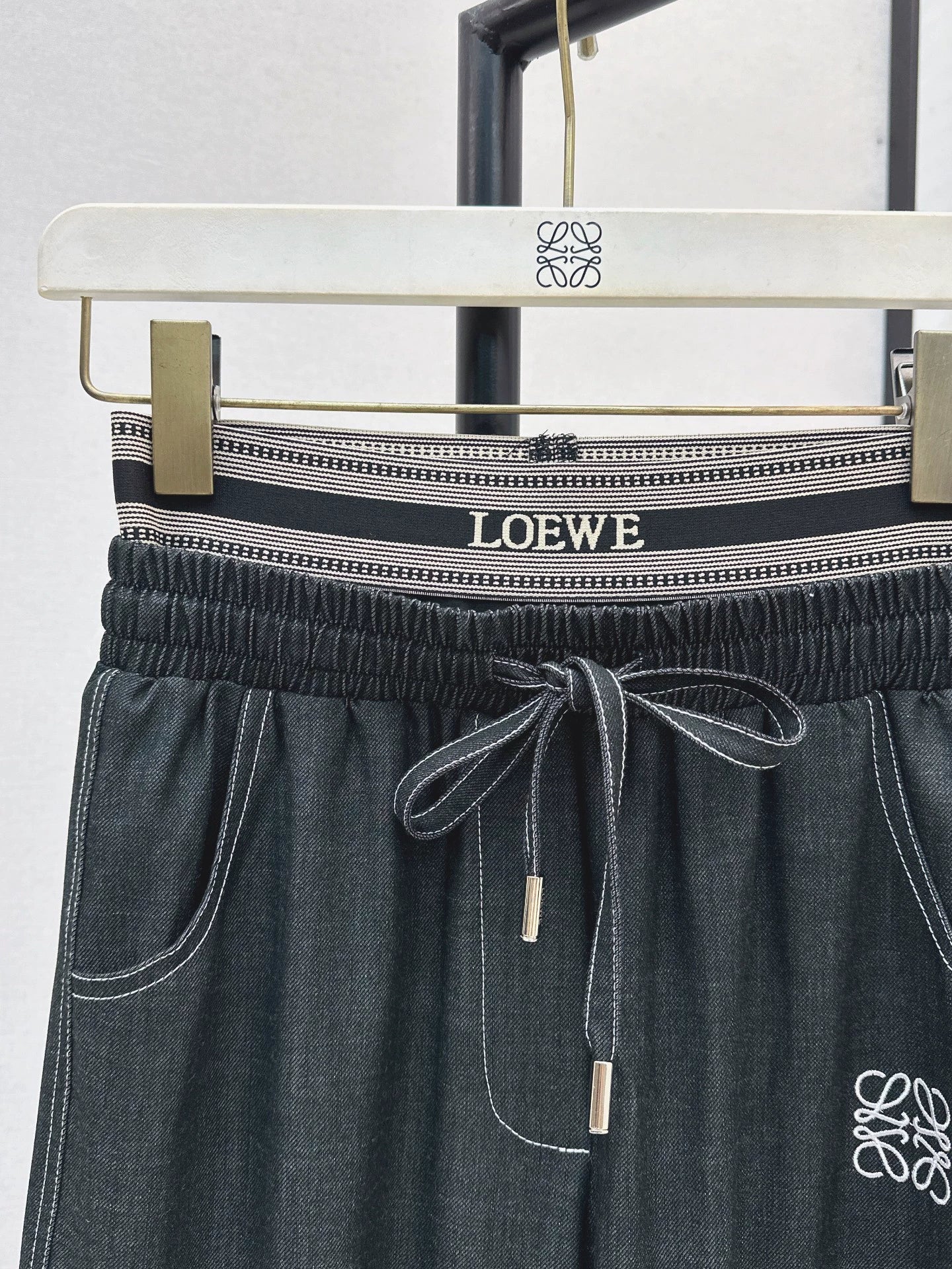 2025 Wide leg straight leg drawstring pants