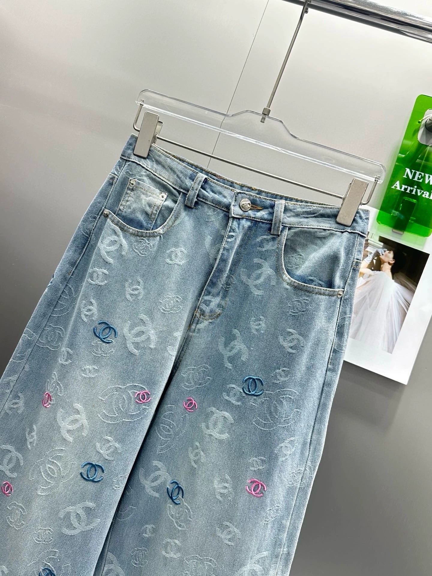 25 Summer new design jacquard jeans