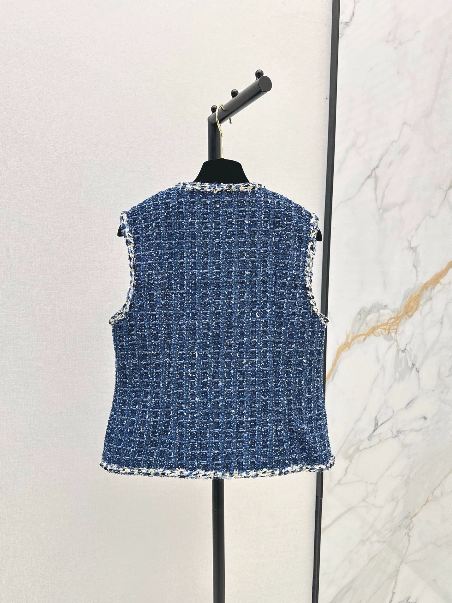 25fw Rough woolen woven vest